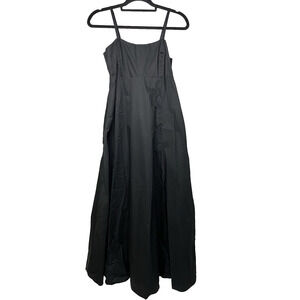 Xirena Women's Small Maxi Dress Black A-Line Pockets 100% Cotton Boho Modern
